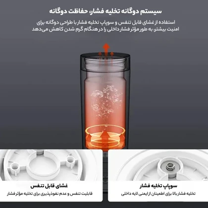 ماگ حرارتی سفری شیائومی مدل Mijia (Xiaomi) Portable Electric Heating Cup 2 MJDRBO2PL