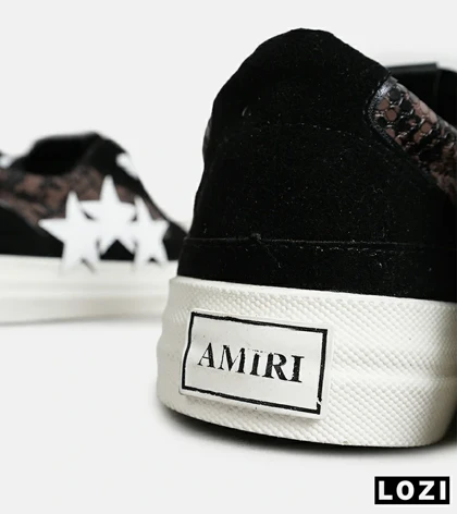 کفش اسنیکرزمشکی قهوه ای سفید Amiri Stars v2