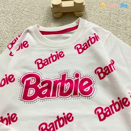 بلوز دخترانه طرح باربی 2 الی 10 سال