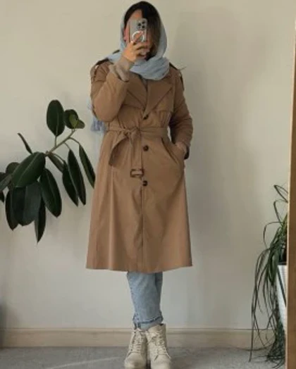 بارانی بلند کتان زارا