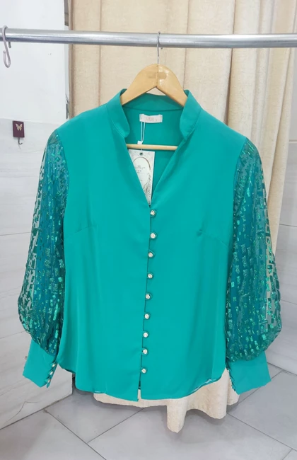 شومیز مجلسی آستین دانتل