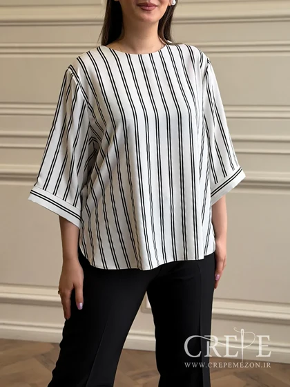 شومیز آستین ژاپنی راه راه