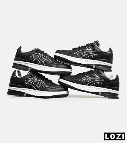 کفش کتانی مردانه مشکی سفید ASICS TIGER RUNNER II مدل 6691