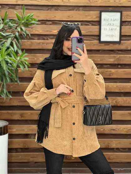 مانتو کبریتی کمردار