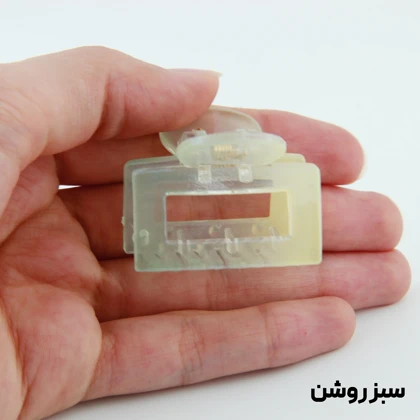 کلیپس دخترانه مدل مربعی کوچک دو رنگ
