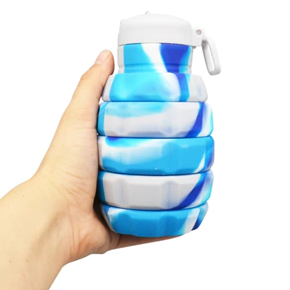 قمقمه سیلیکونی تاشو مدل Grenade ظرفیت 0.5 لیتر