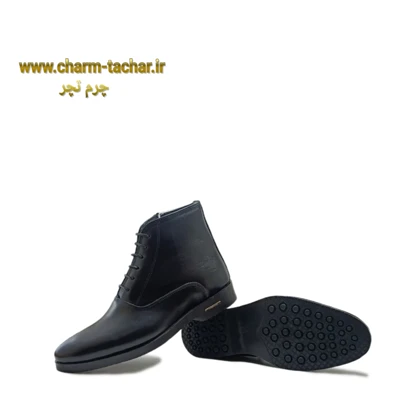 نیم بوت چلسی مردانه بندی بغل زیپ چرم طبیعی si933