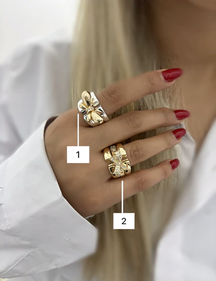 انگشتر فشن زنانه پاپیون دوکاربره 864