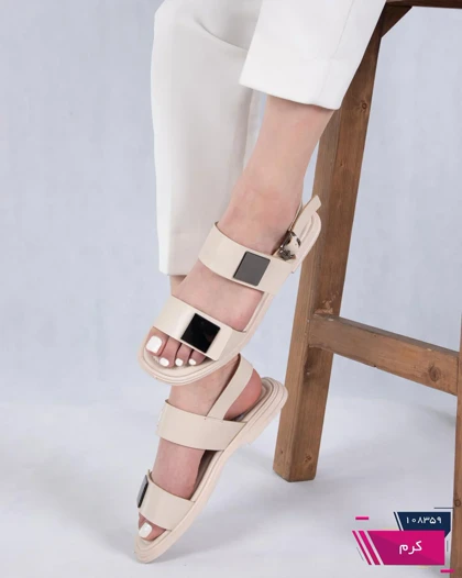 صندل زنونه چسبی سگک مربع ZARA