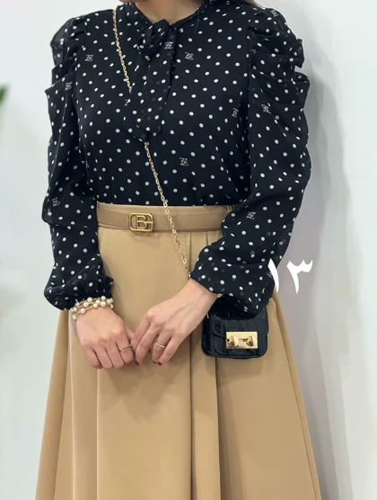 شومیز حریر مجلسی مهلا (کد 2323)