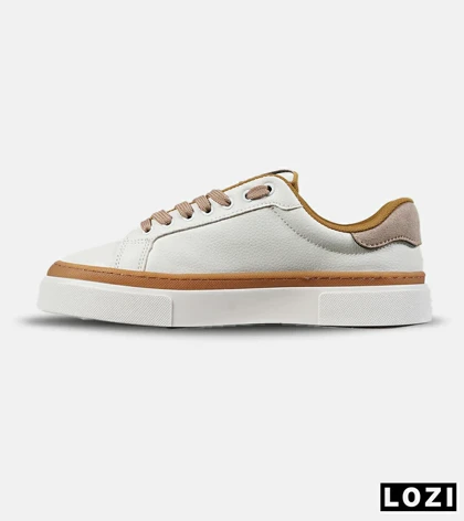 کفش کتانی مردانه کرم قهوه ای Louis Vuitton مدل 7514