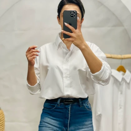 شومیز ساده و سفید زنانه