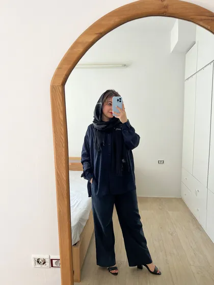 شومیز سورمه ای