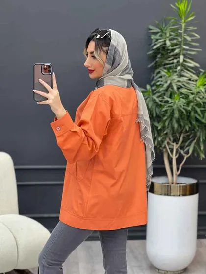 مانتو کتان جیب پیله نیکا