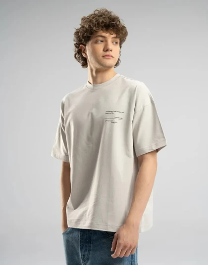 اورسایز آستین کوتاه پیش چاپدار