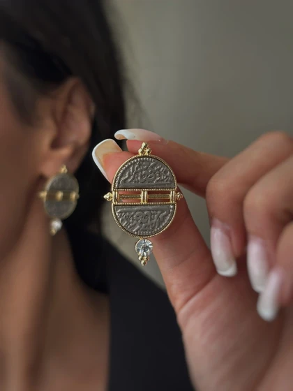 گوشواره و گردنبند سکه 2 تکه