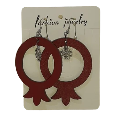 گوشواره چرم طرح انار