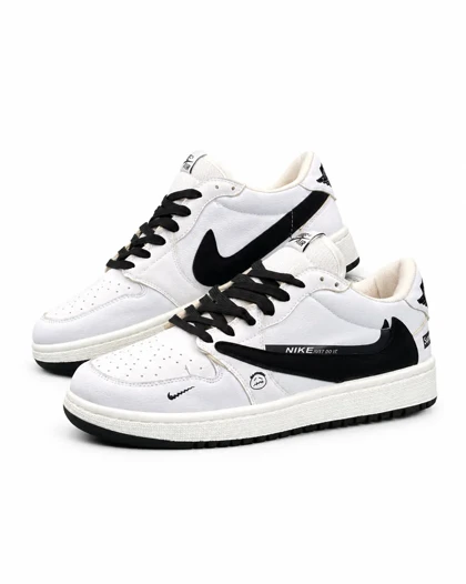 کفش کتانی مردانه مدل نایکی ترویس سوپریم سفید مشکی Nike travis supreme