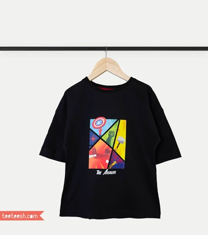 تیشرت مشکی طرح مارول