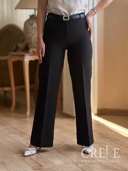 شلوار از بالا راسته کرپ قد 102