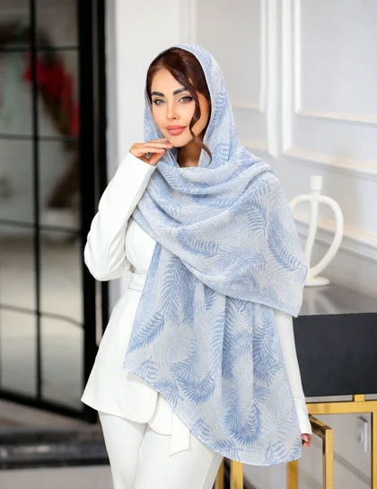 شال برشکا کالکشن آبی آسمانی