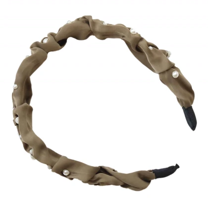 تل سر پارچه‌ای مدل مروارید دار