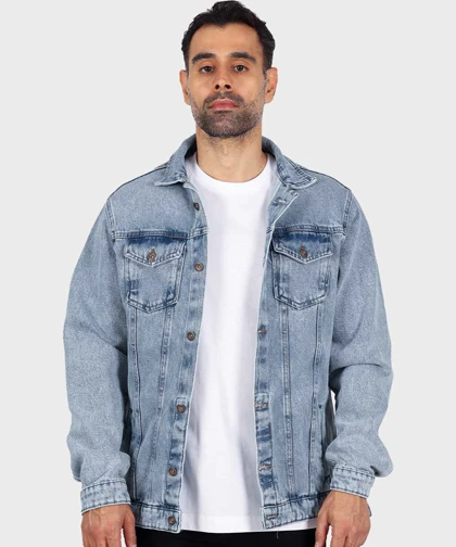 کت جین آبی روشن ساده 0205