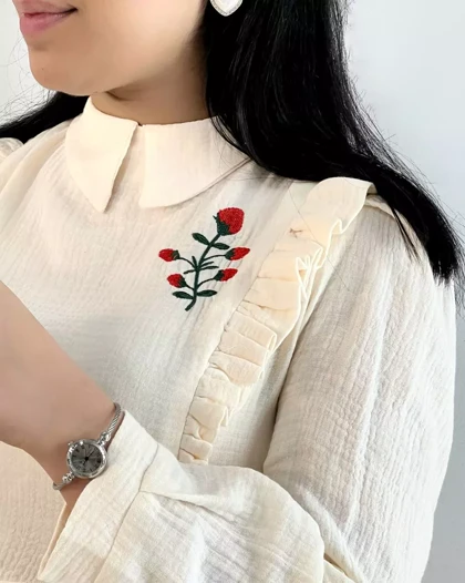 پیراهن عروسکی گلدوزی کد 5459