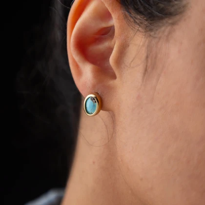 گوشواره قاب فیروزه کد 45