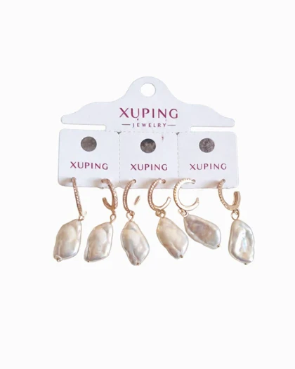 گوشواره xuping طرح طلا کد pux08 رنگ ثابت هورآن مارکت