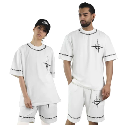 ست تیشرت و شلوارک اسپرت مدل DRY-4B0303 سفید