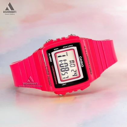 ساعت کاسیو صورتی Casio W-215H-4AV
