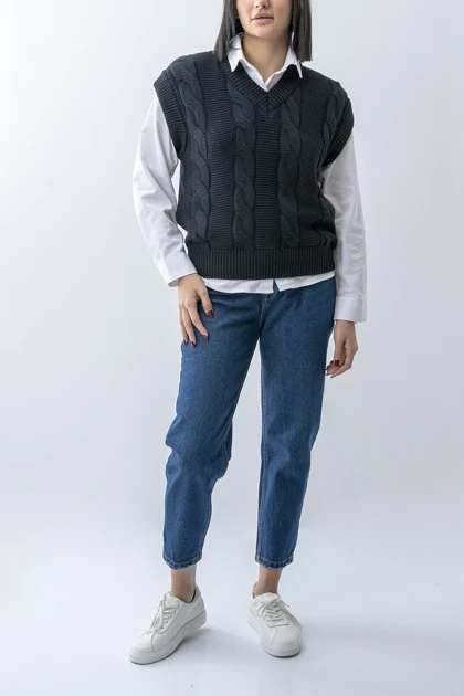 ژیله یقه هفت بافت برجسته زنانه