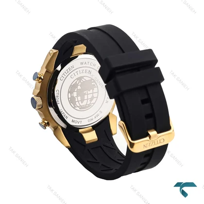 سیتیزن مردانه طلایی سه موتوره بند رابر Citizen-6277-G