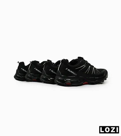 کفش کتانی مردانه مشکی قرمز SALOMON I-Runner disk
