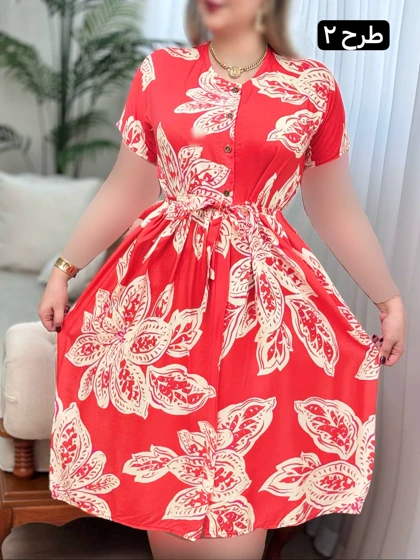 پیراهن نخی فروغ3012