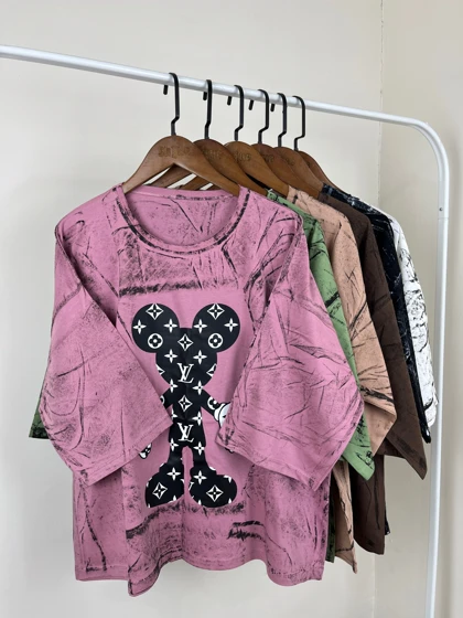 تیشرت باکسی طرح LV