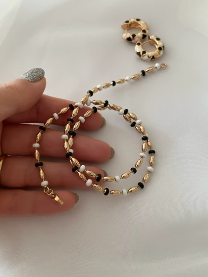 گردنبند و گوشواره میناکاری ژوپینگ