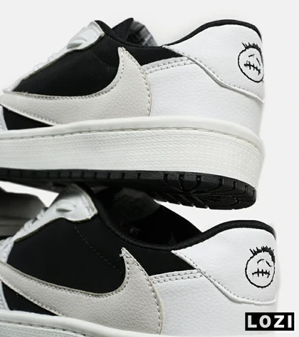 کفش کتانی مردانه سفید مشکی NIKE travis scott مدل 7030