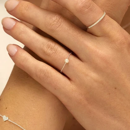 انگشتر مروارید میرالا کد 0101