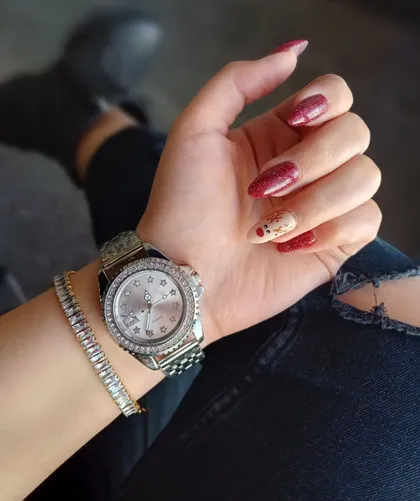 ساعت زنانه نگین‌دار رومی