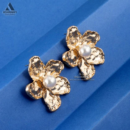 گوشواره بزرگ طرح گل Large Flower Stud Earrings G1