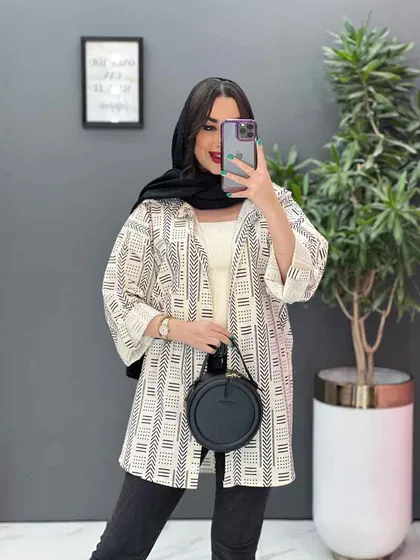 مانتو طرحدار سنتی تک جیب