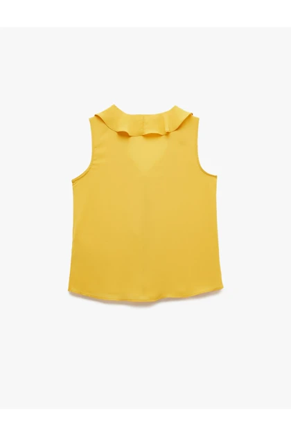 بلوز پنکیک بدون آستین Frilly v -neck 5SAK60204UW