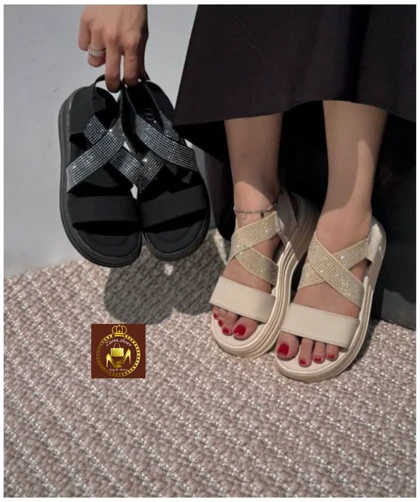 صندل زنانه نگین کشی مجلسی و تابستانه