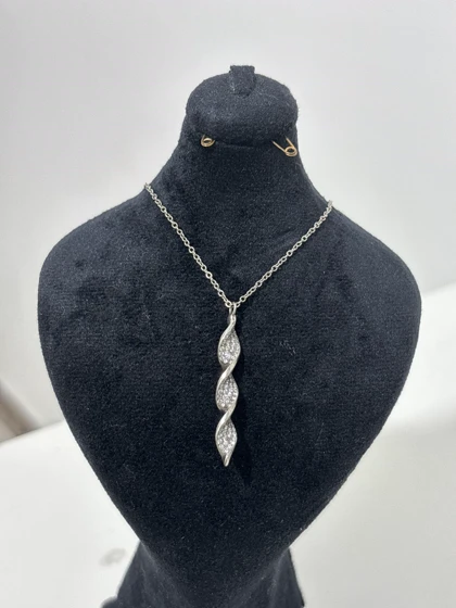 گردنبند نقره پیچی زنانه 968