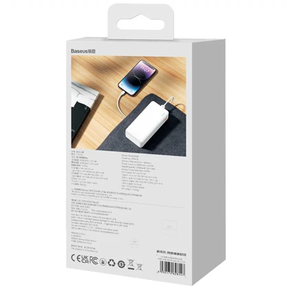 پاور بانک 30000 تایپ سی و یو اس بی 20 وات بیسوس PPQD090102 PPAP30
