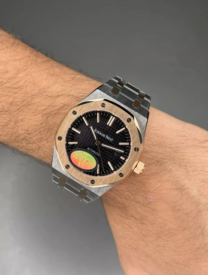 ساعت مچی اودمار پیگه اتوماتیک بند سیلور رزگلد Audemars Piguet