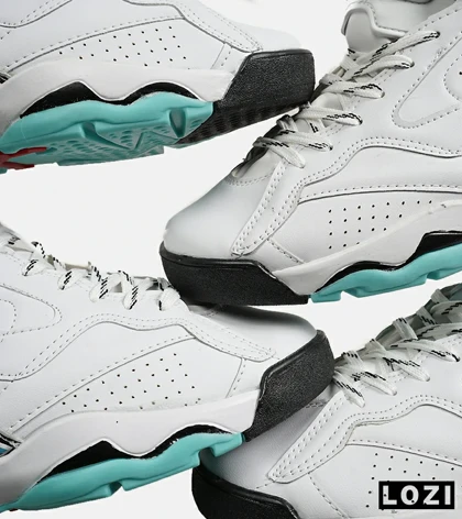 کفش کتانی ساق‌دار مردانه سفید آبی Nike air jordan 5 v02