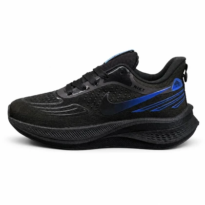کفش کتانی مردانه مدل نایکی ورزشی با زیره بست مشکی آبی NIKE New